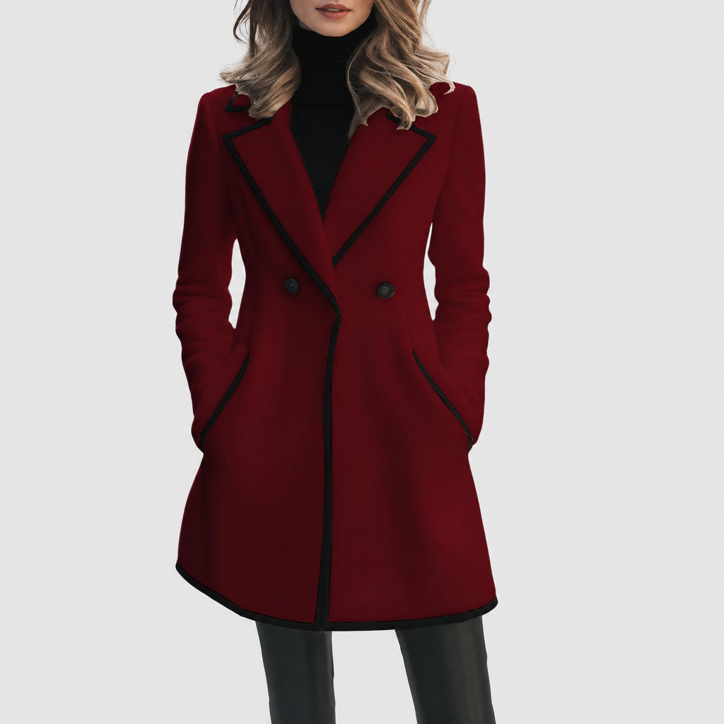Coat Double Breasted Loose Comfortable Fit