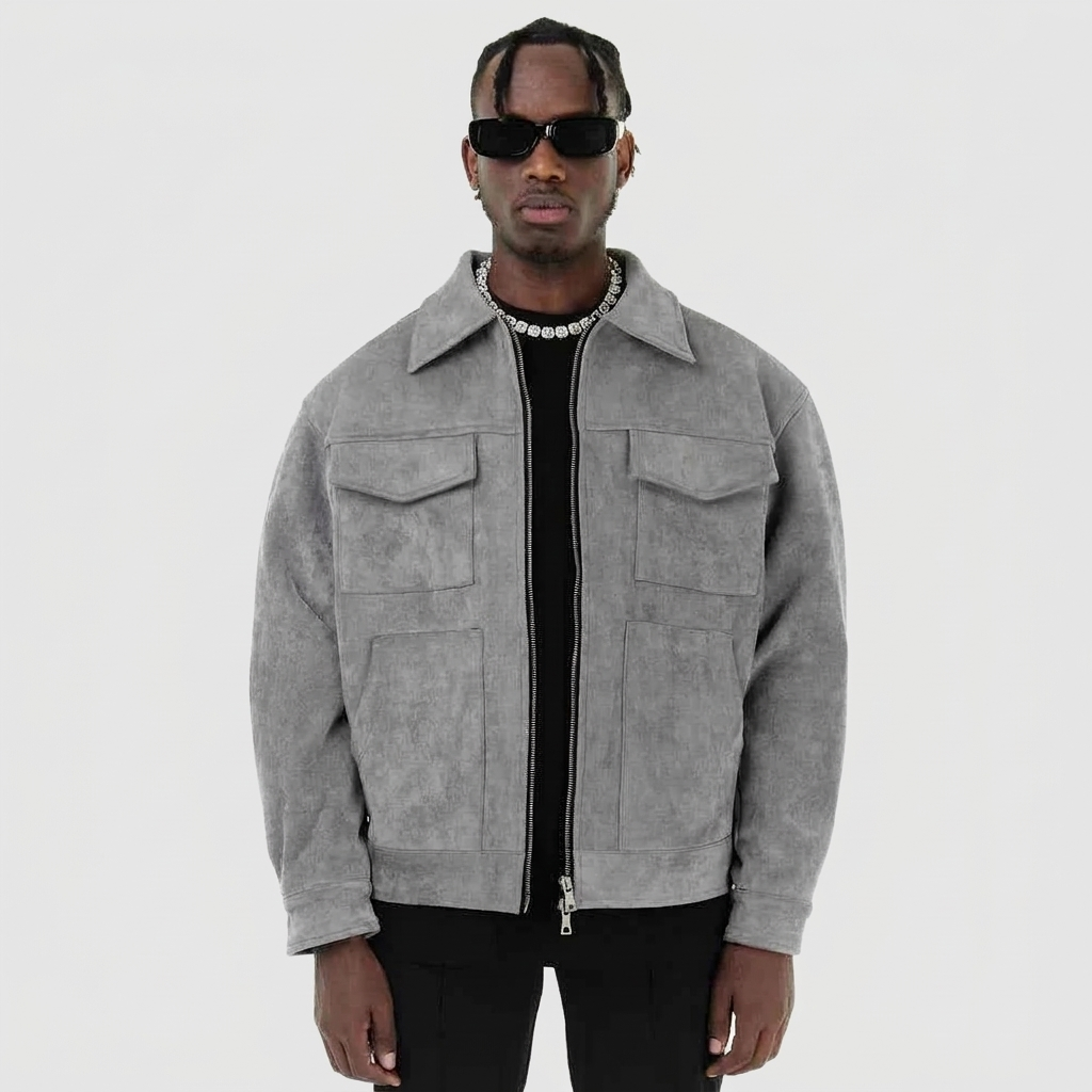 Bomber Jacket Classic Ribbed Trim