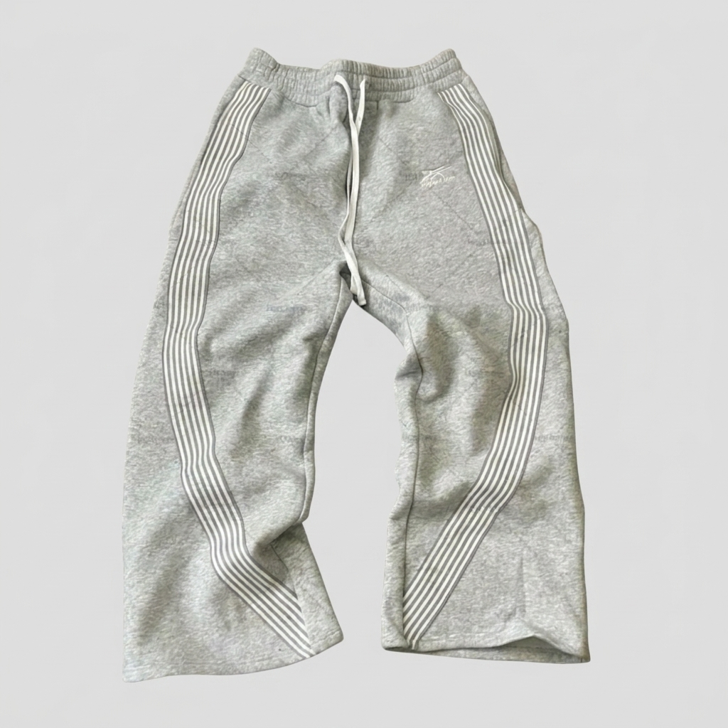 Striped Sweatpants Heavyweight Wide Leg