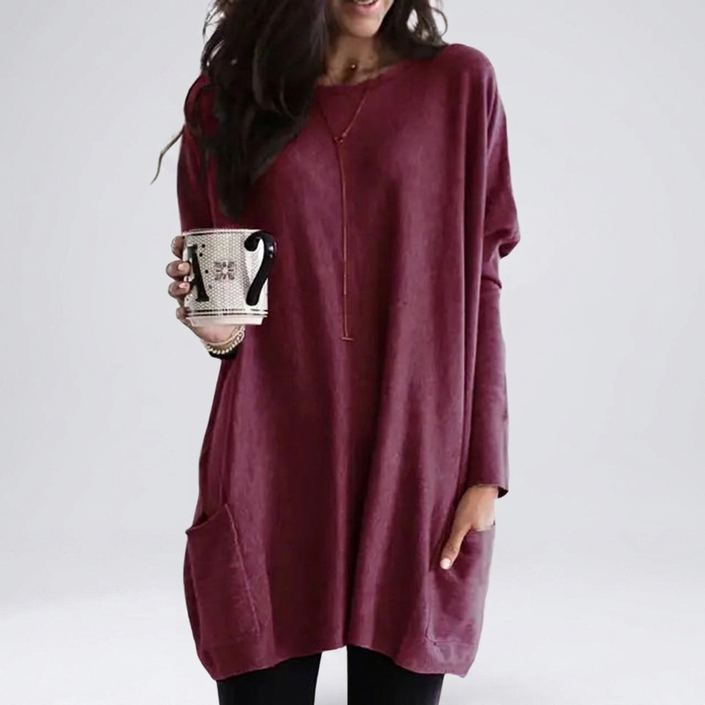 Tunic Sweater Oversized Pocket