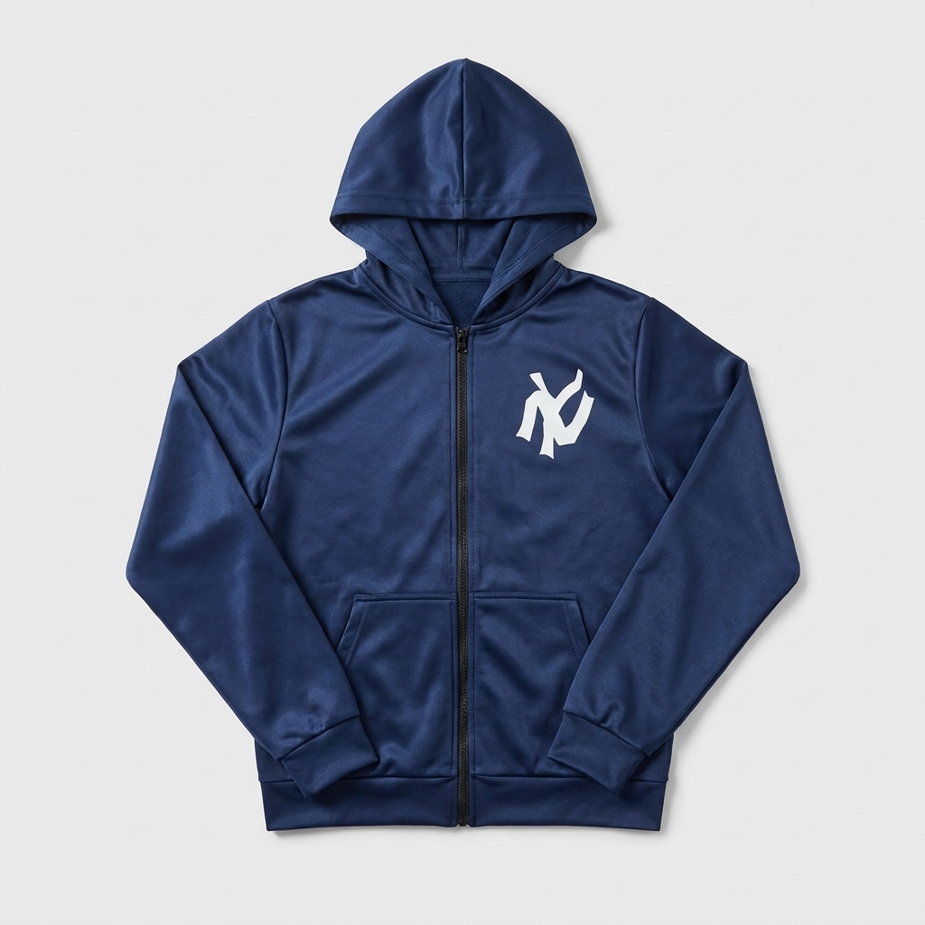 Zip Hoodie City Graphic Polyester