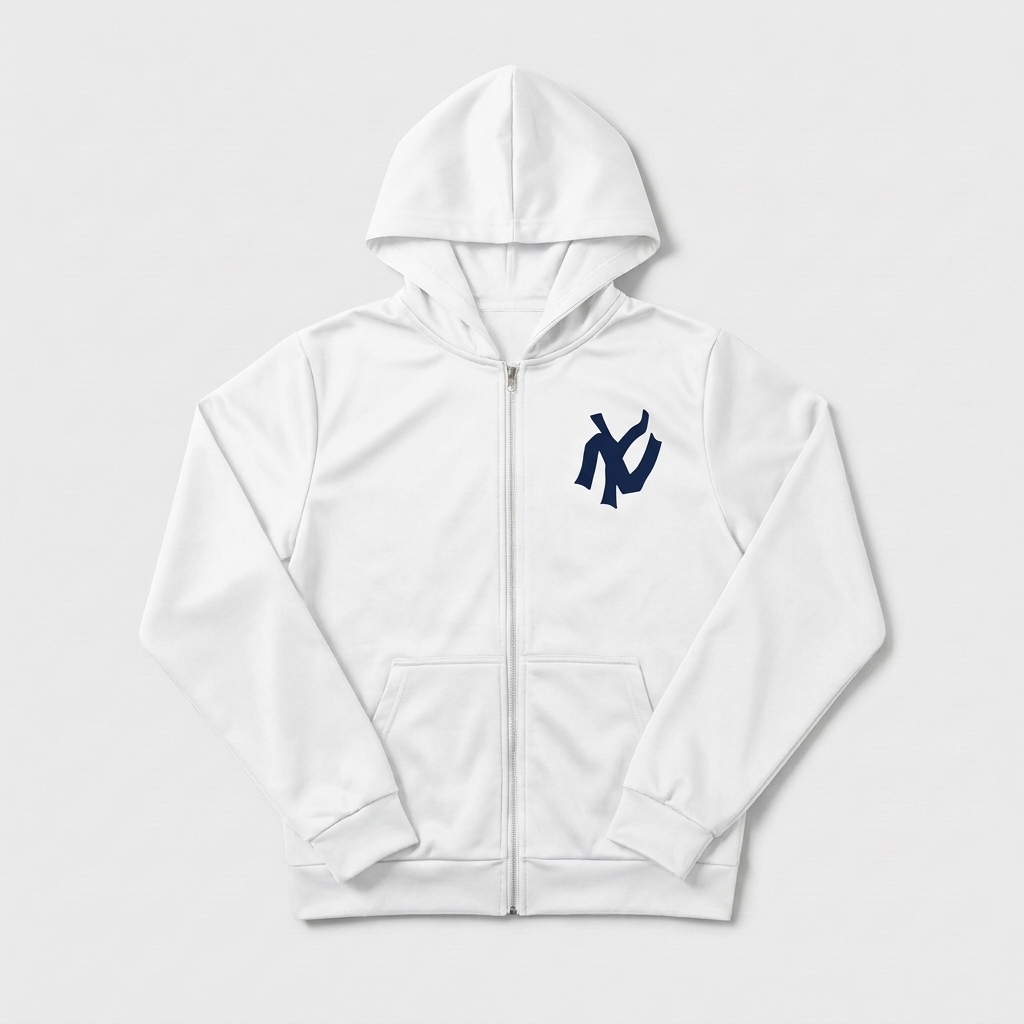 Zip Hoodie City Graphic Polyester