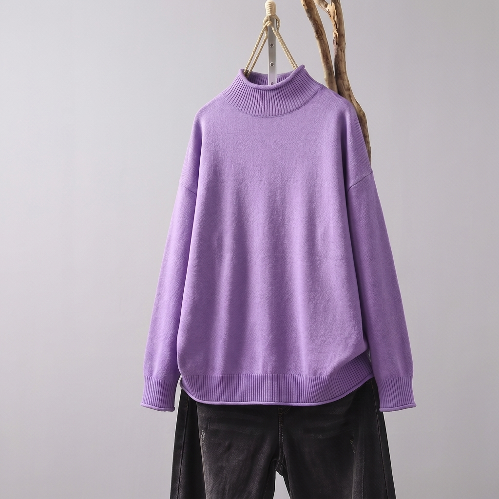Turtleneck Jumper Soft Knit Classic