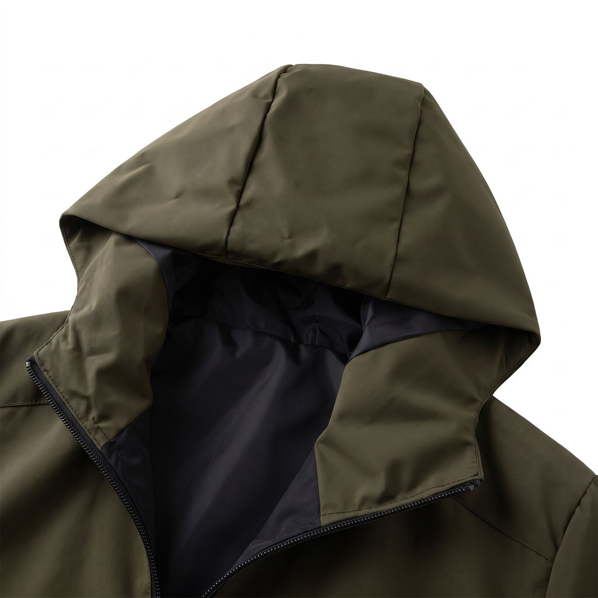 Hood detail, army green