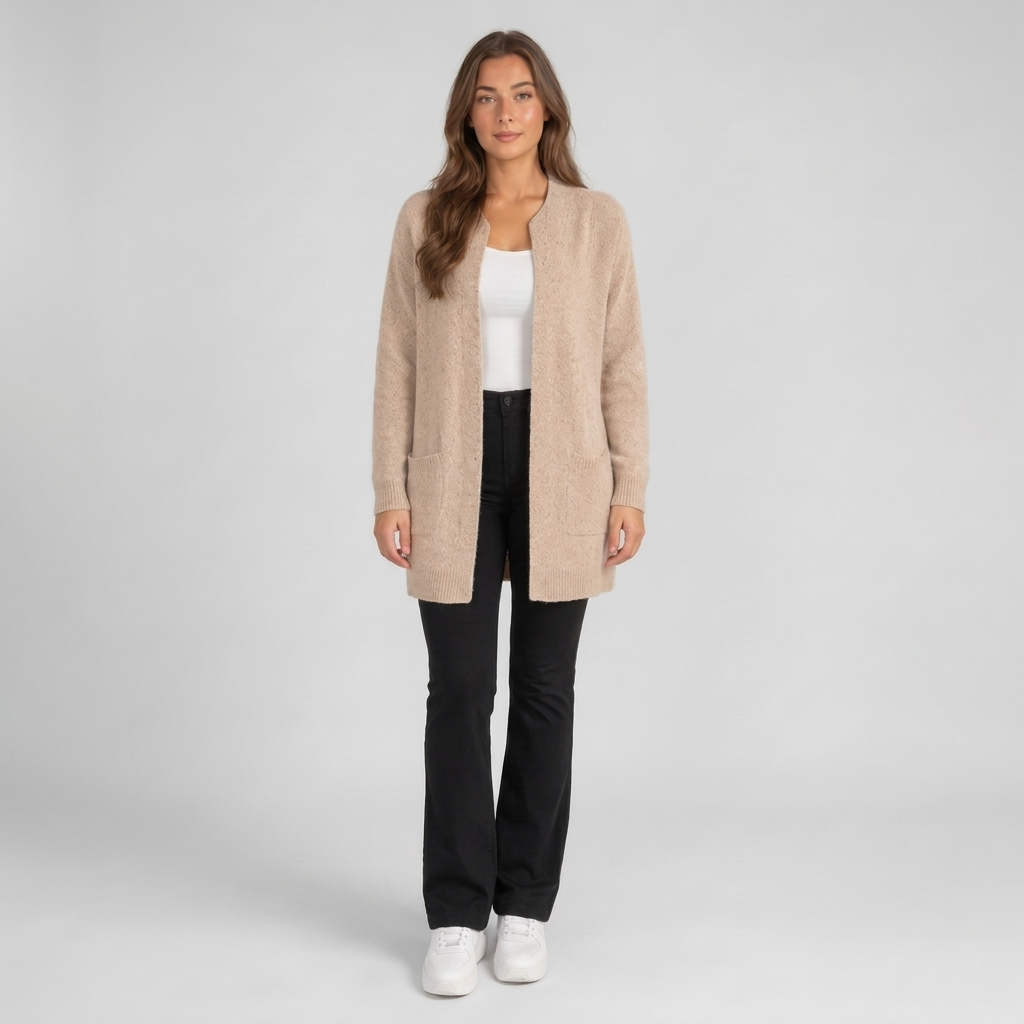 Wool Sweater Polka Dot Round Neck, studio photo