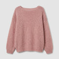 Knit jumper in pink, studio photo