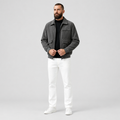 Corduroy Jacket Ribbed Cuffs Smooth Lining in grey, front view