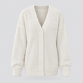 Oversized Soft Knit Cardigan Plush Trim