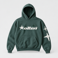 Star Print Hoodie Baggy Kangaroo Pocket