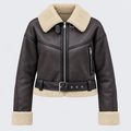 Moto Jacket Warm Lining Adjustable Belt