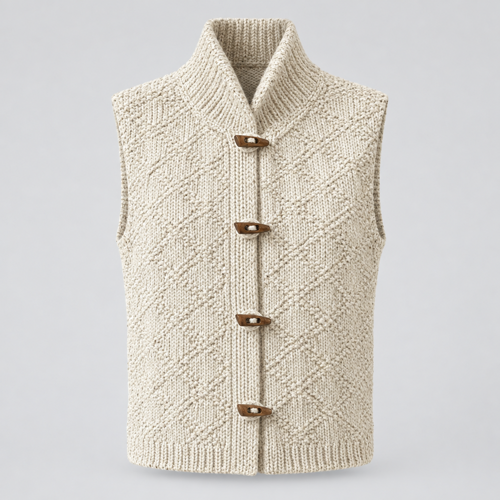 Sleeveless Vest Structured Plain Layering Piece