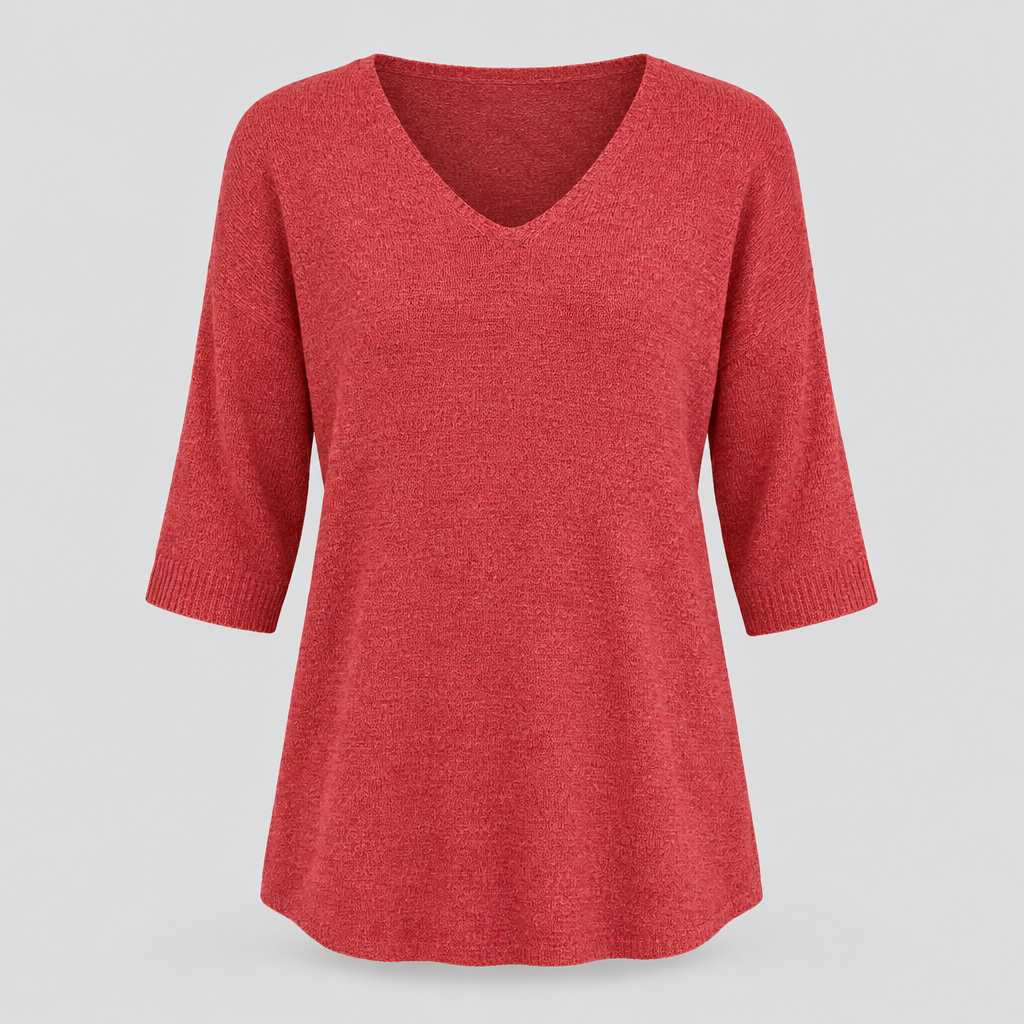 Minimalist Knit Jumper V Neck Breathable