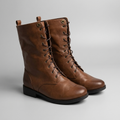 Lace Up Boots Foldable Shaft Treaded Sole