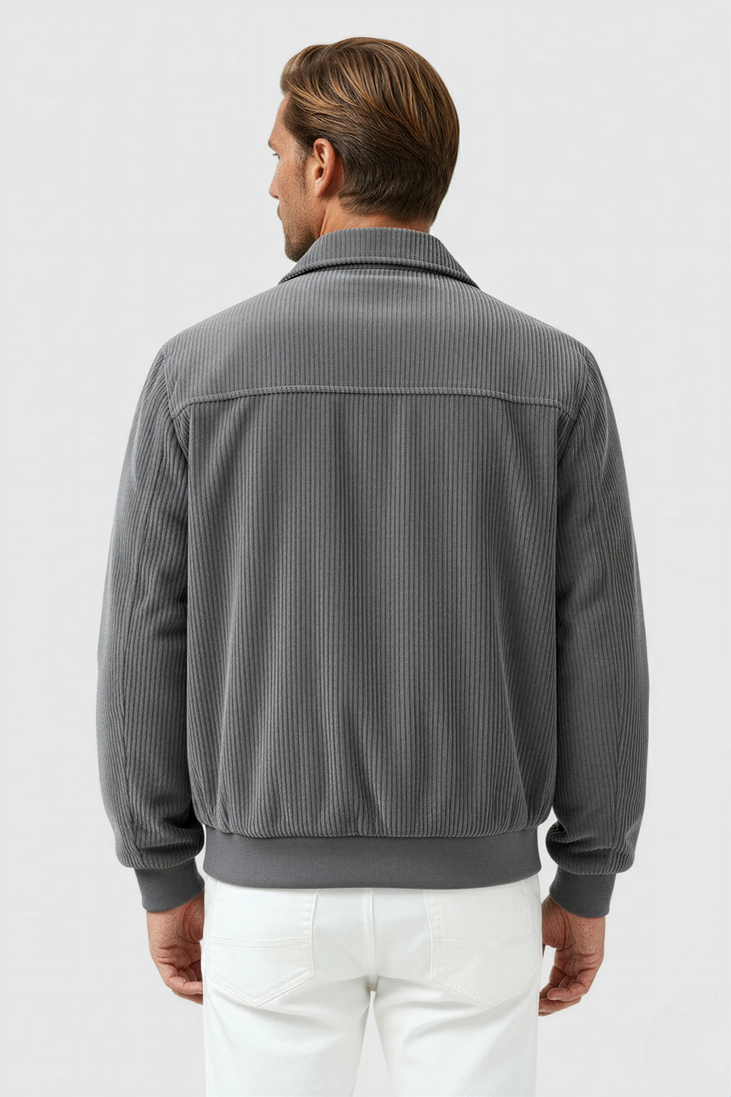 Corduroy Jacket Ribbed Cuffs Smooth Lining