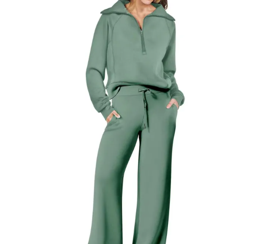 Loungewear Set Sweatshirt Joggers Soft Comfort