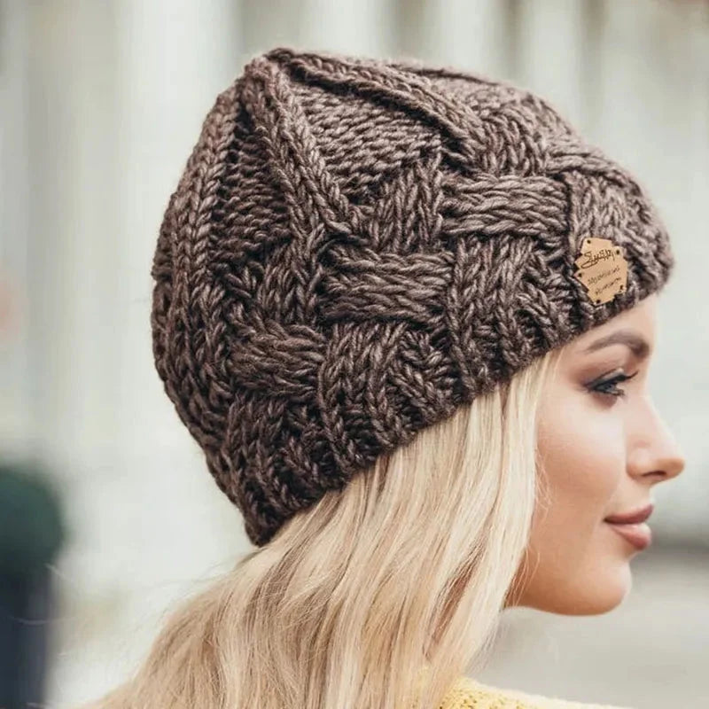 Chunky Knit Beanie Hat Ribbed