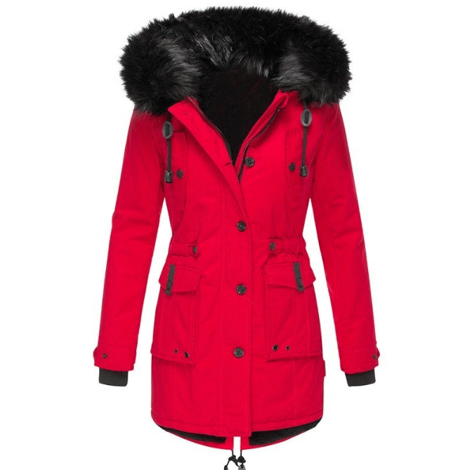 Winter Coat Thick Padding Multiple Pockets