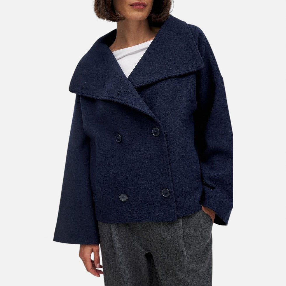 Short Double-Breasted Coat – Classic Fit (Women)