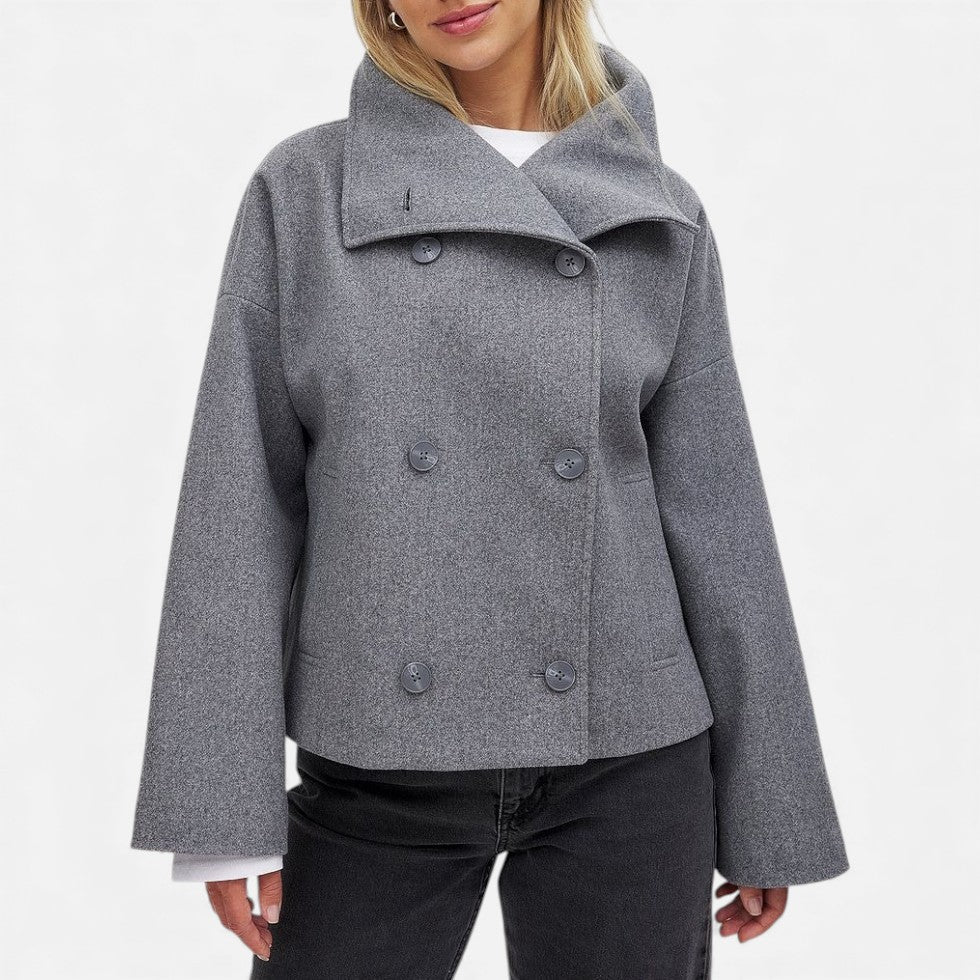 Short Double-Breasted Coat – Classic Fit (Women)