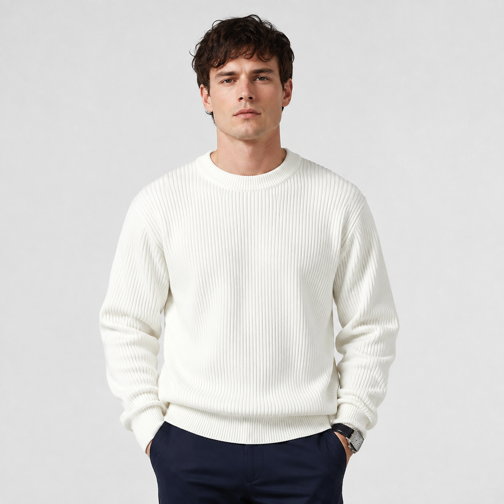 Crew Neck Knit Jumper Loose Fit