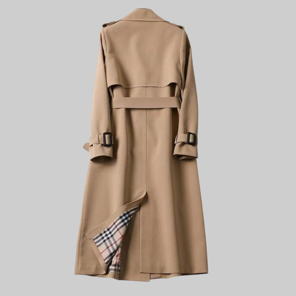 Belted Trench Coat Double-Breasted