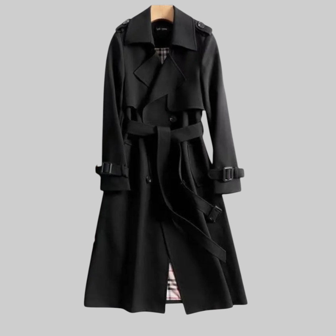 Belted Trench Coat Double-Breasted