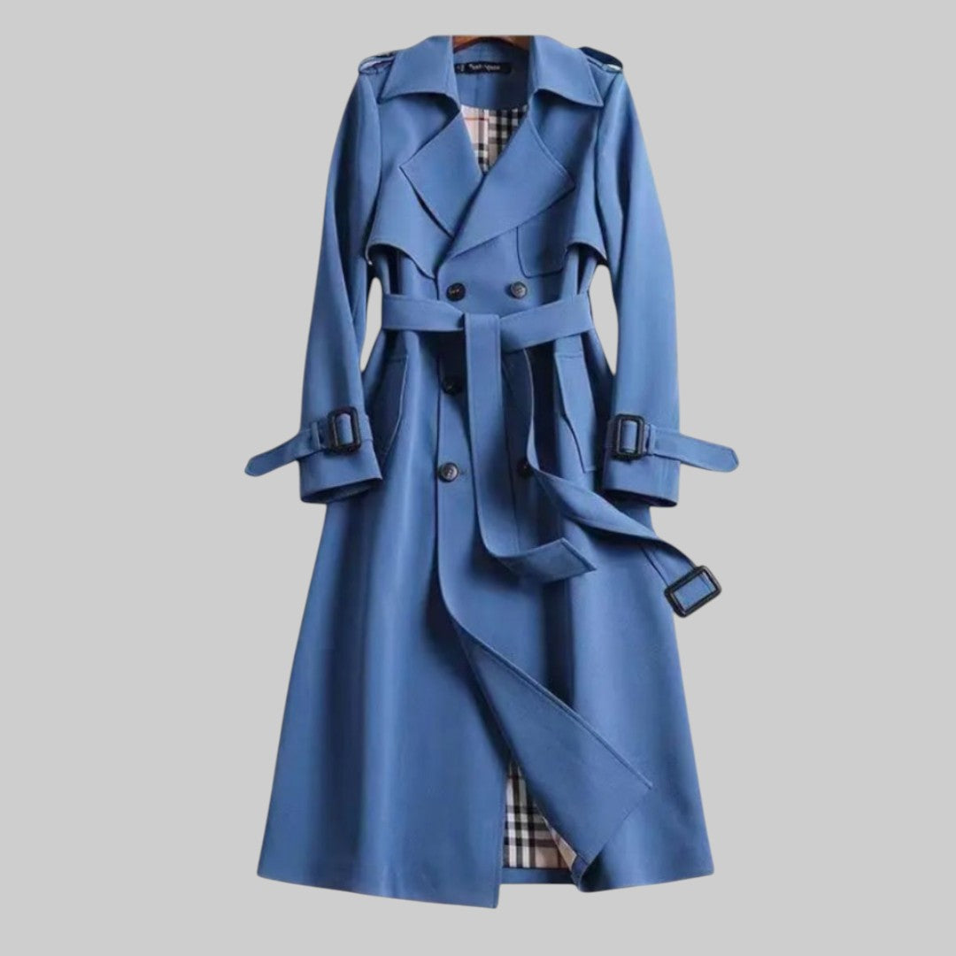 Belted Trench Coat Double-Breasted