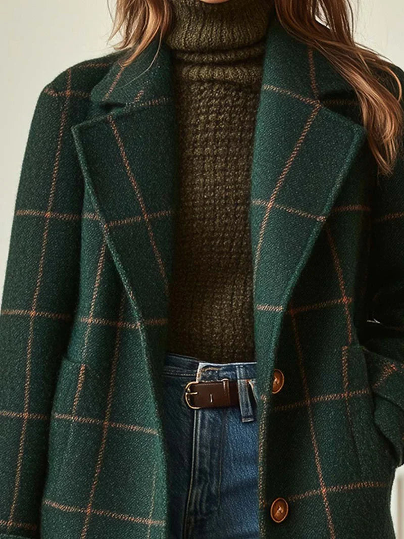Checked Coat Tailored Longline