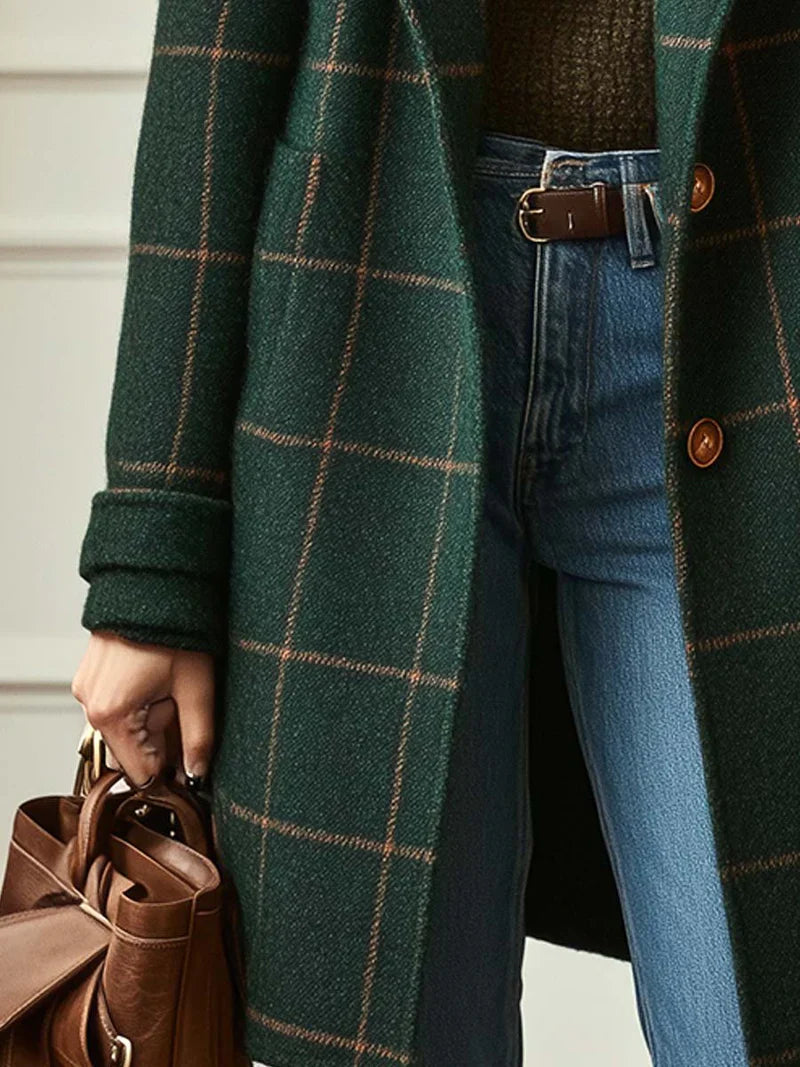 Checked Coat Tailored Longline