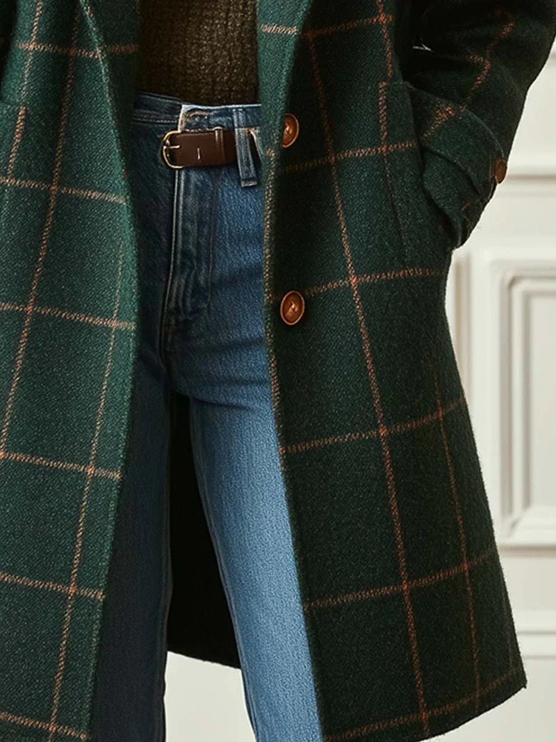 Checked Coat Tailored Longline