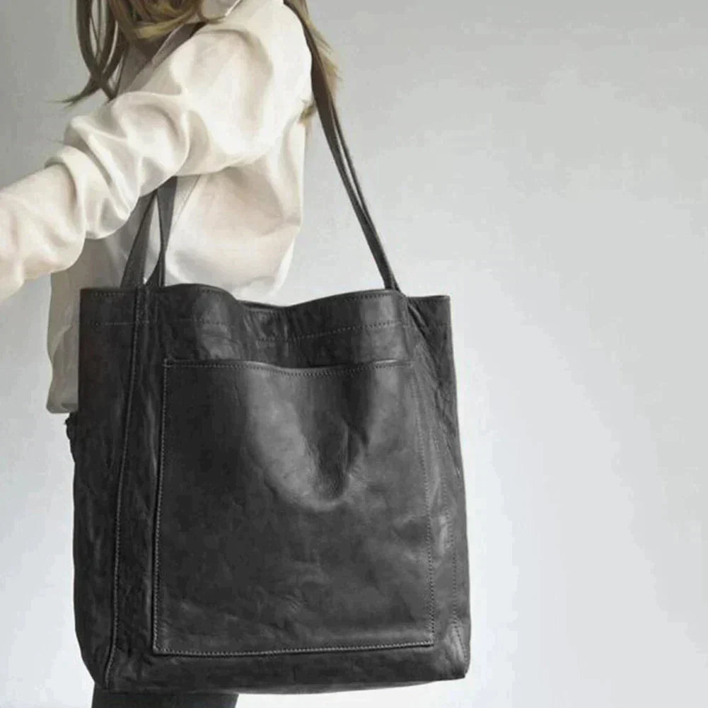 Handbag Leather-Look Roomy Shoulder Tote