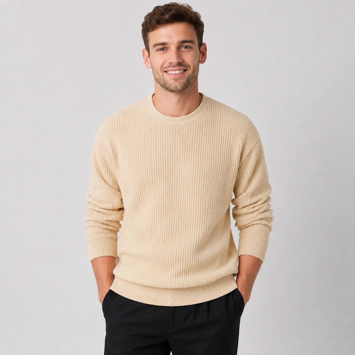 Crew Neck Knit Jumper Loose Fit