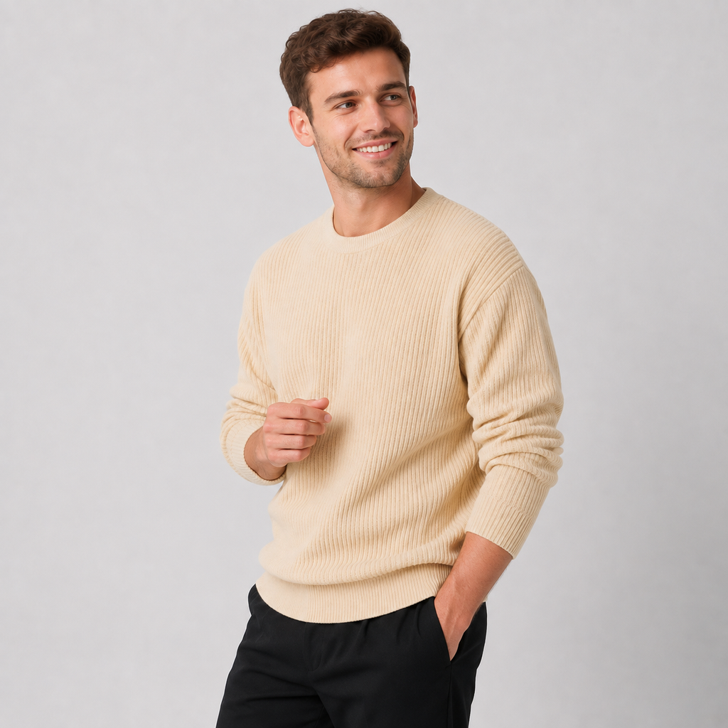 Crew Neck Knit Jumper Loose Fit