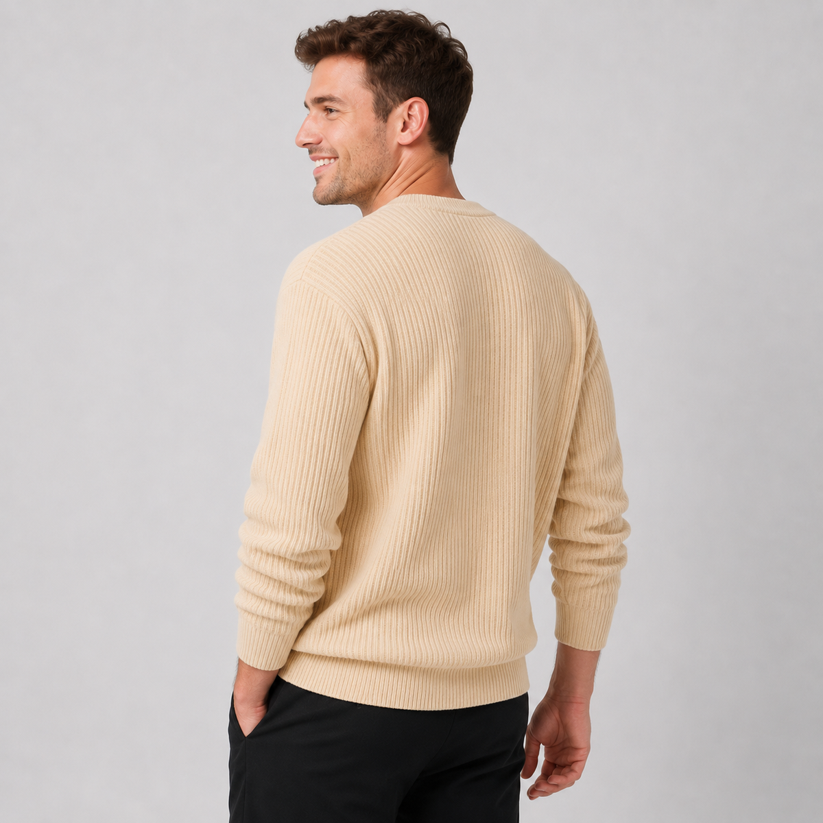Crew Neck Knit Jumper Loose Fit