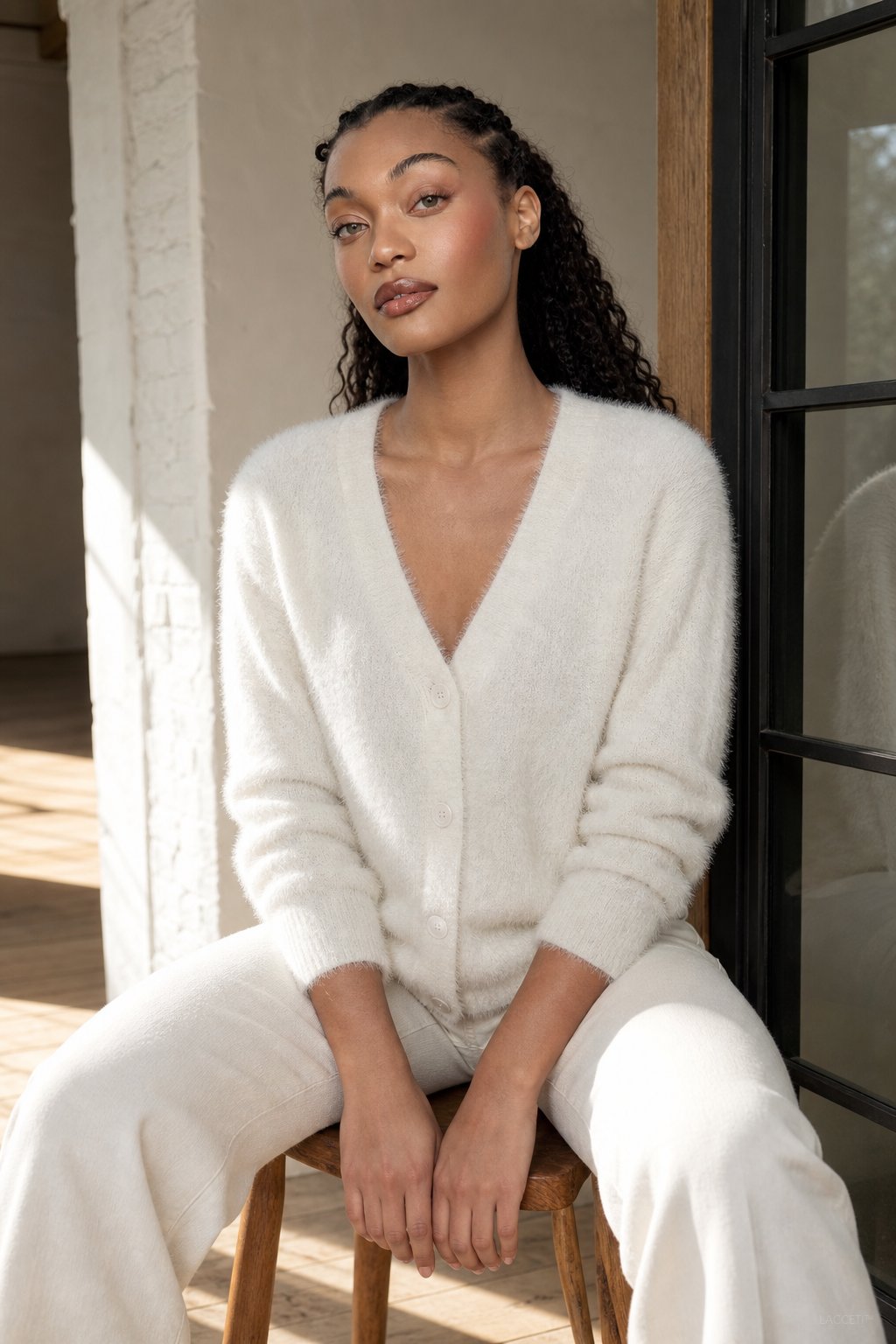 Faux Cashmere Cardigan Oversized Lined Cosy