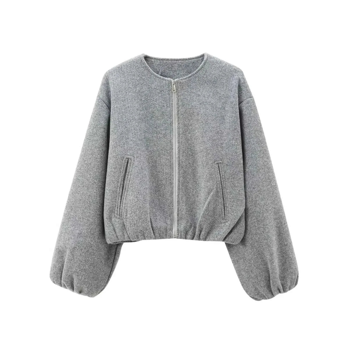 Bomber Jacket Lightweight Zip Loose Fit