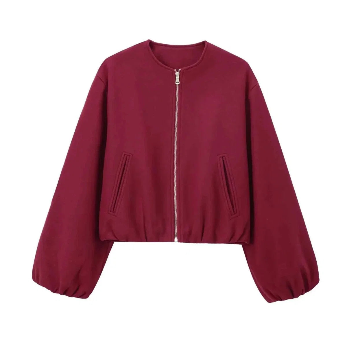 Bomber Jacket Lightweight Zip Loose Fit