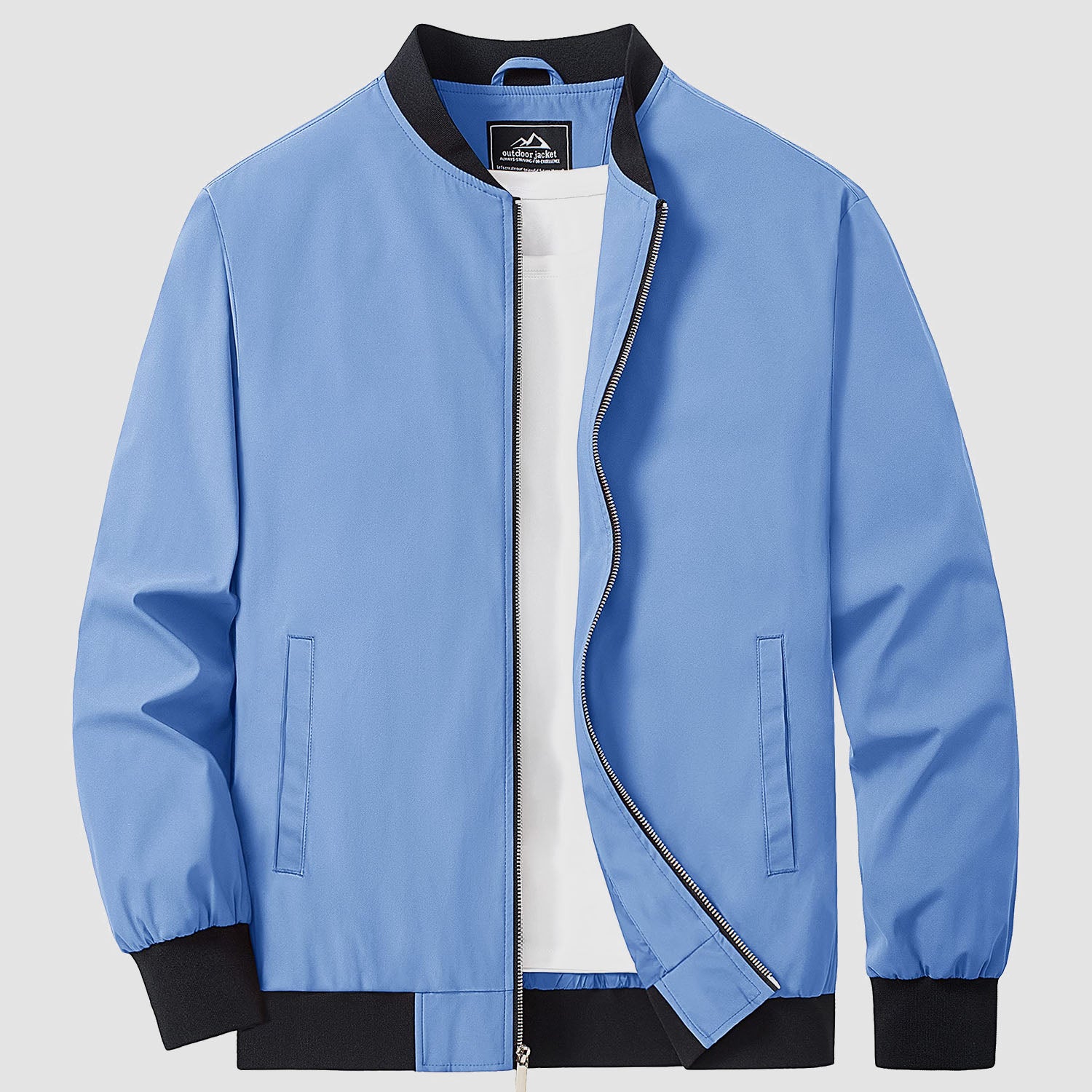 Bomber Jacket Lightweight Zip Windbreaker