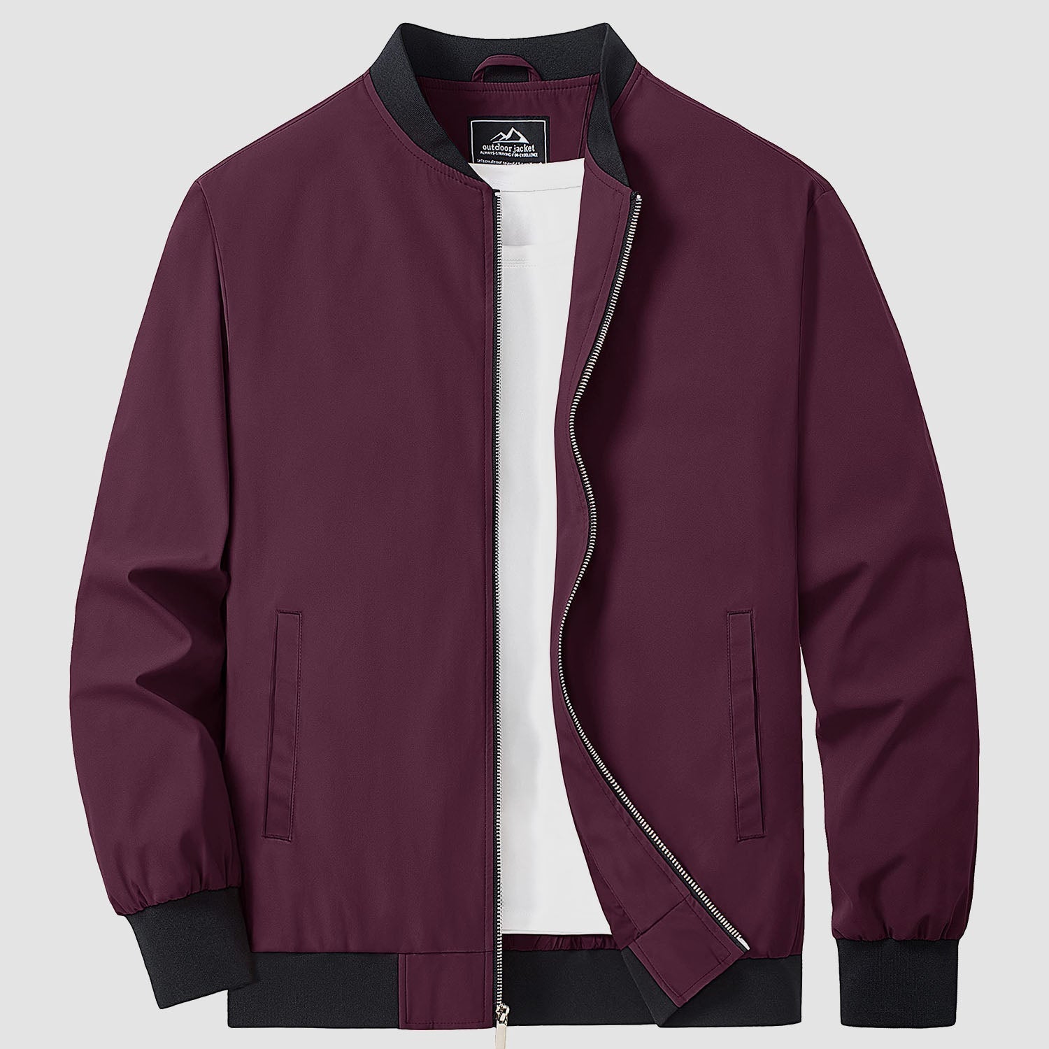 Bomber Jacket Lightweight Zip Windbreaker