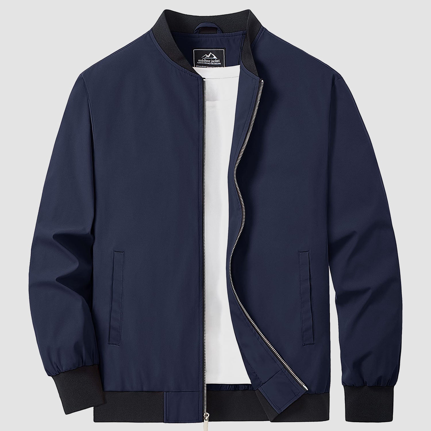 Bomber Jacket Lightweight Zip Windbreaker
