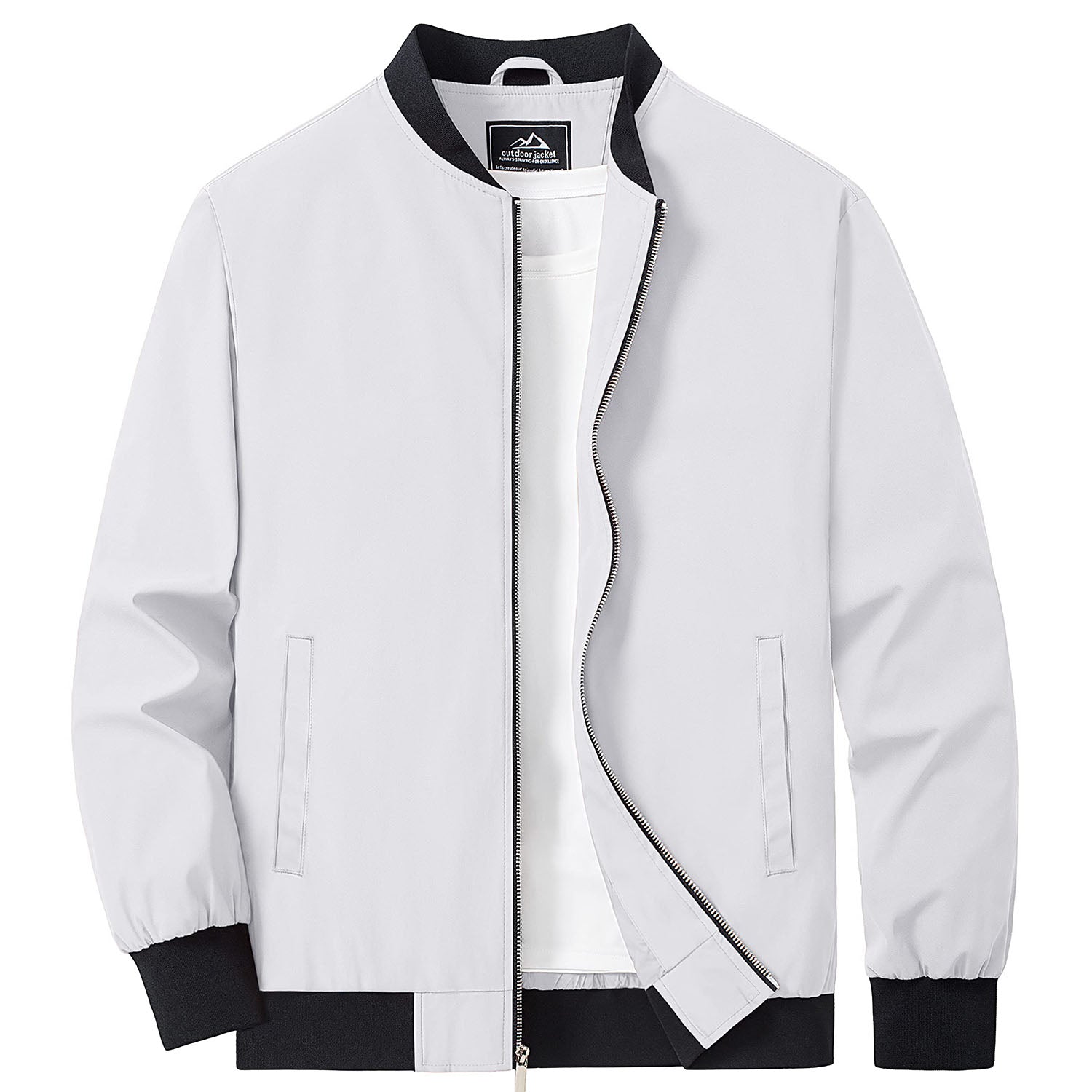 Bomber Jacket Lightweight Zip Windbreaker