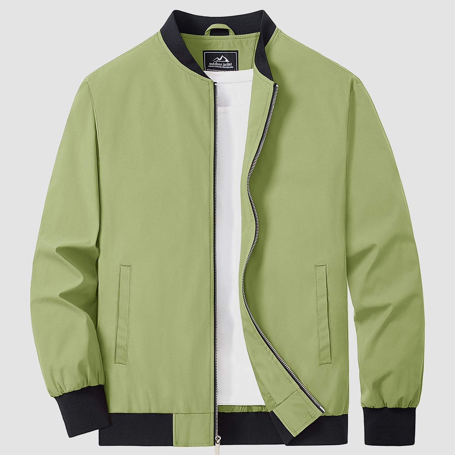Bomber Jacket Lightweight Zip Windbreaker