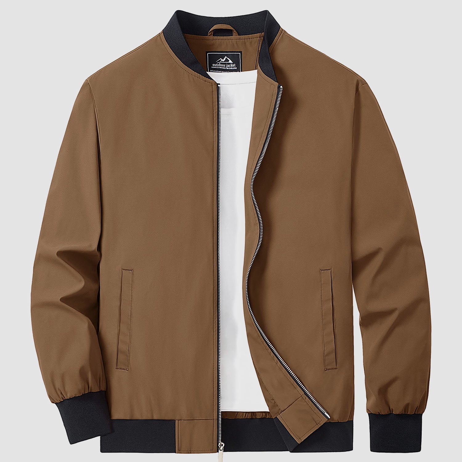 Bomber Jacket Lightweight Zip Windbreaker