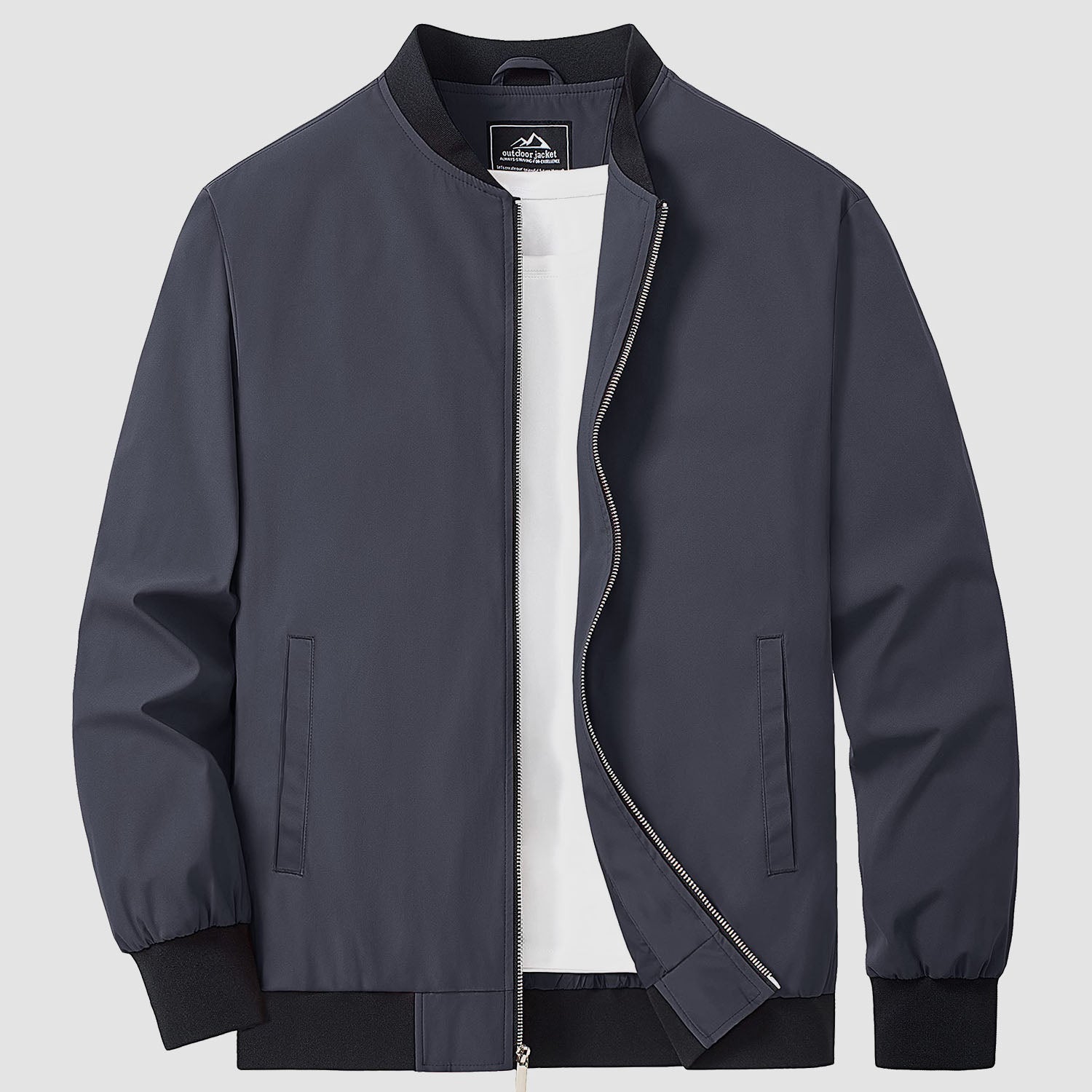 Bomber Jacket Lightweight Zip Windbreaker