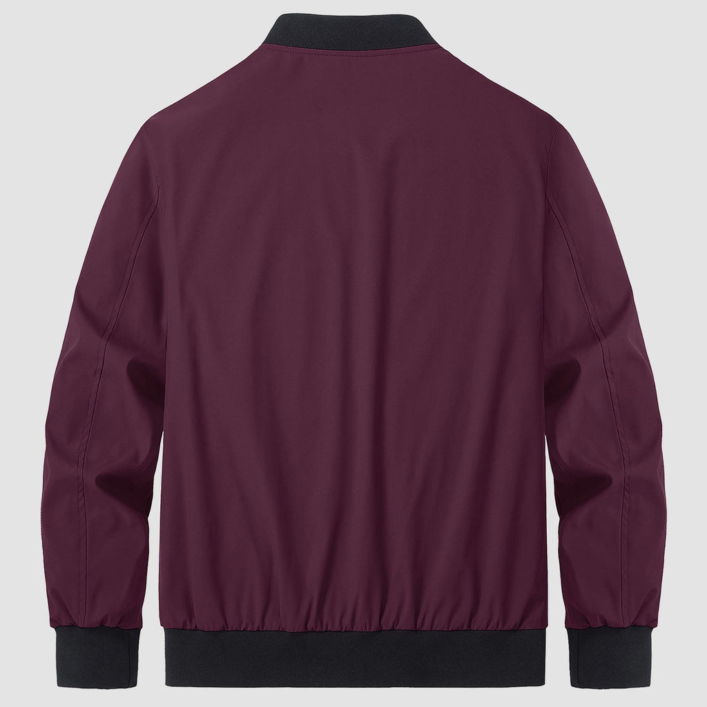 Bomber Jacket Lightweight Zip Windbreaker