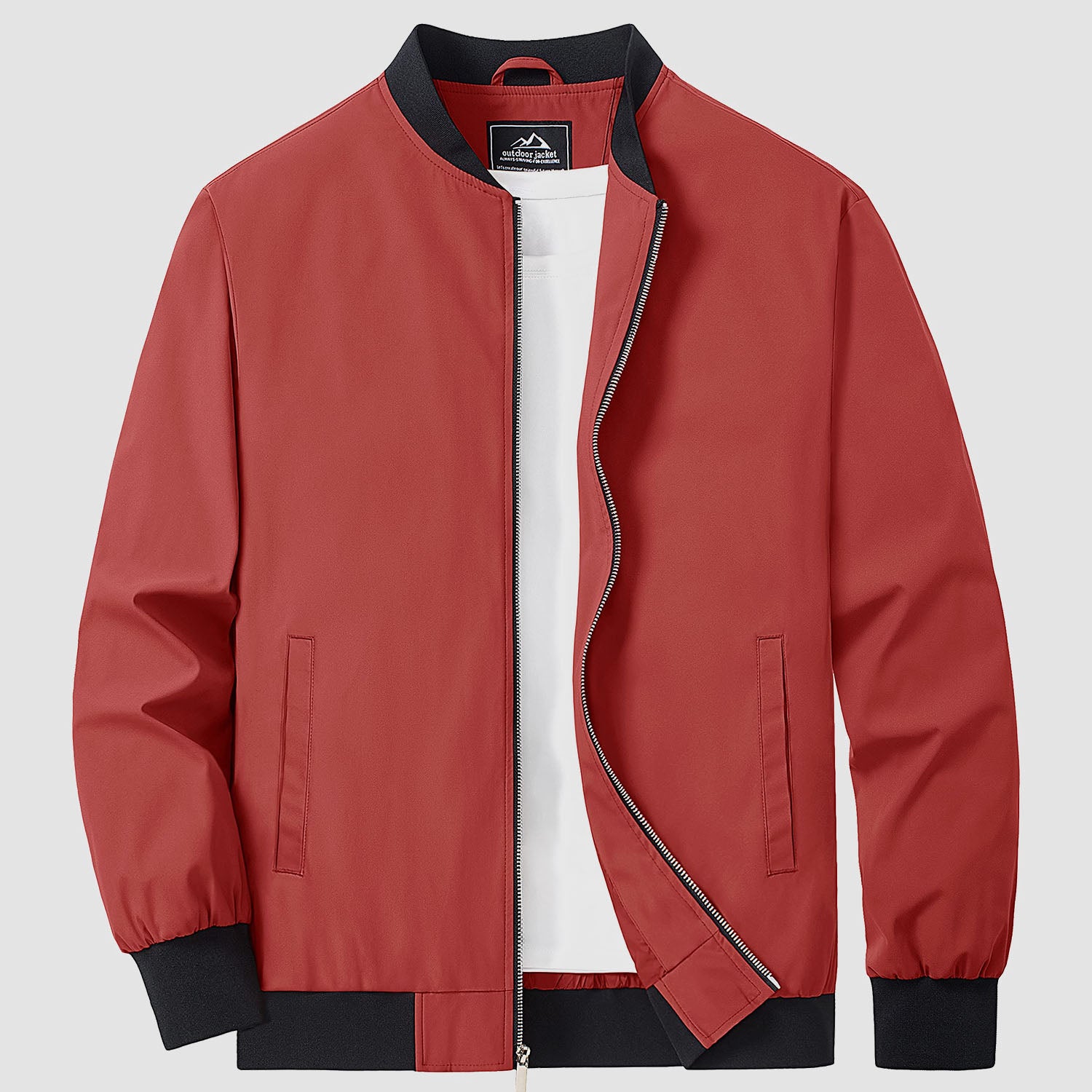 Bomber Jacket Lightweight Zip Windbreaker