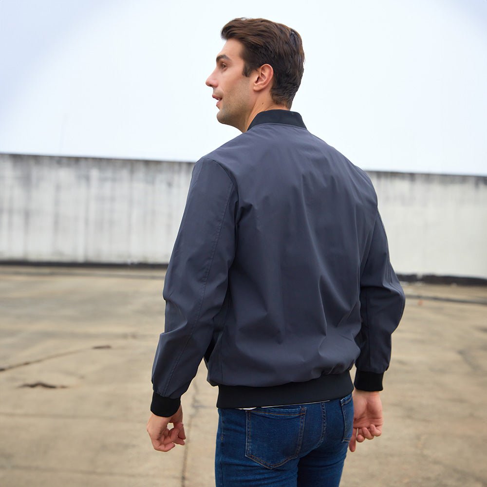 Bomber Jacket Lightweight Zip Windbreaker