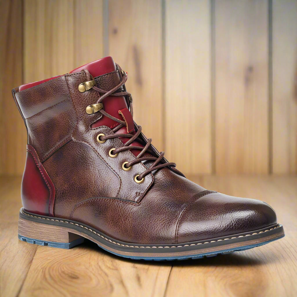 Boots Lace Up Side Zip Classic