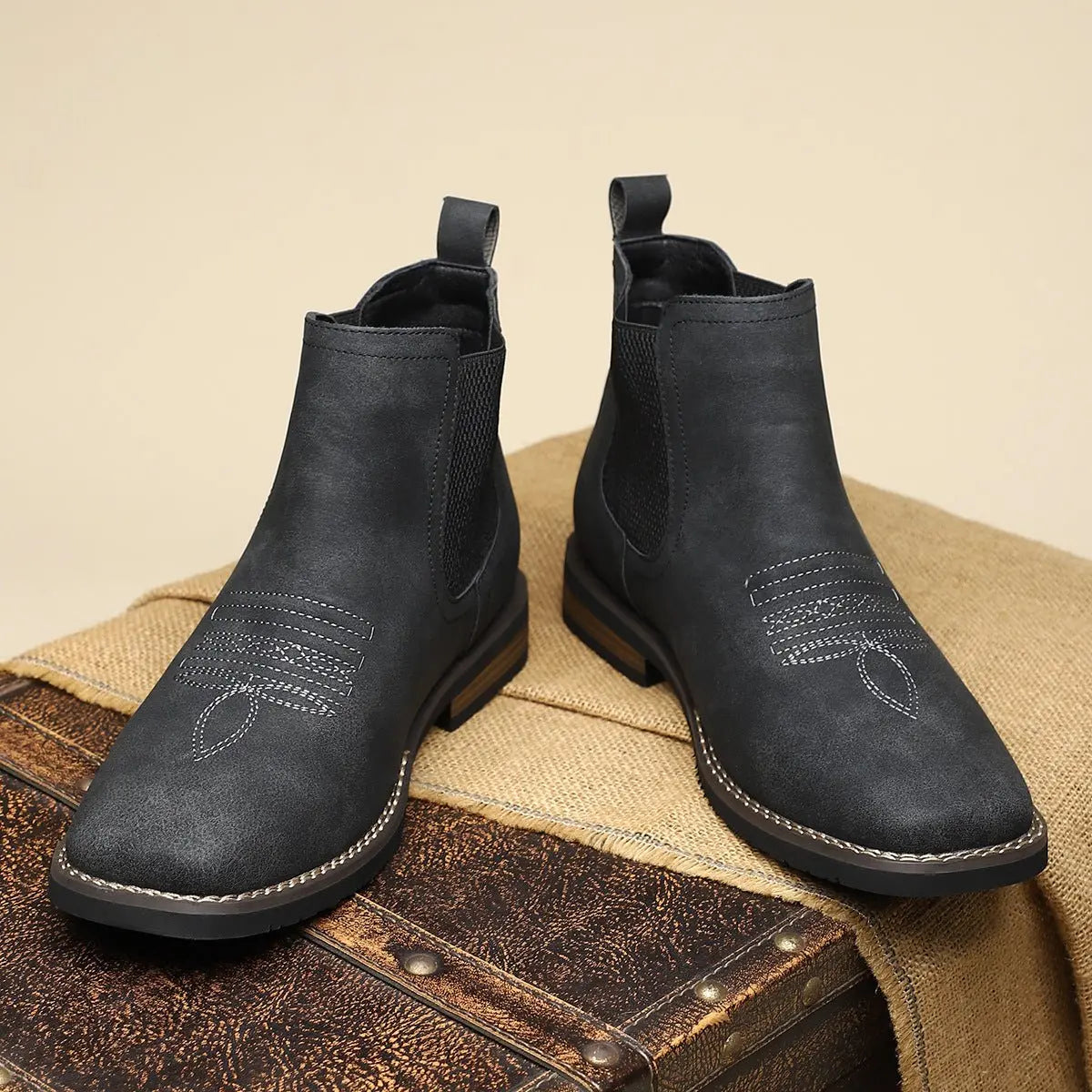 Chelsea Boots Western Stitch Slip-On