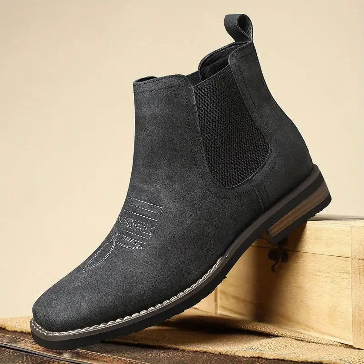Chelsea Boots Western Stitch Slip-On